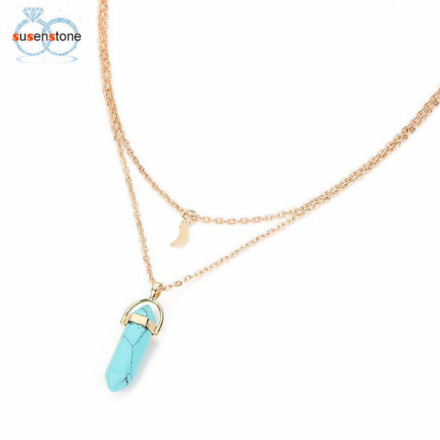 Multilayer Irregular Crystal Necklace - Chill Collectives