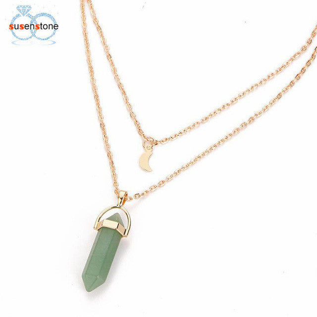 Multilayer Irregular Crystal Necklace - Chill Collectives