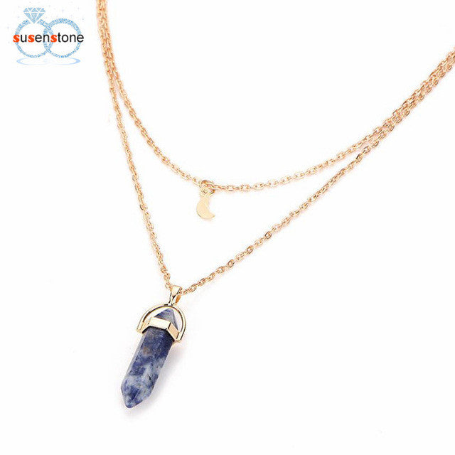 Multilayer Irregular Crystal Necklace - Chill Collectives