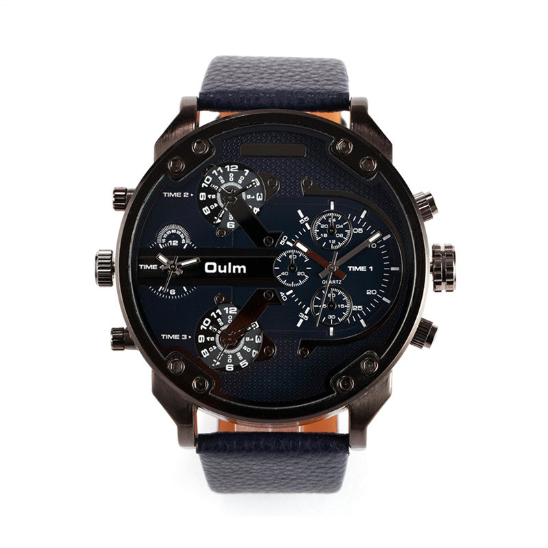 Men's Boys Big Round Dial Dual Time watch - Chill Collectives