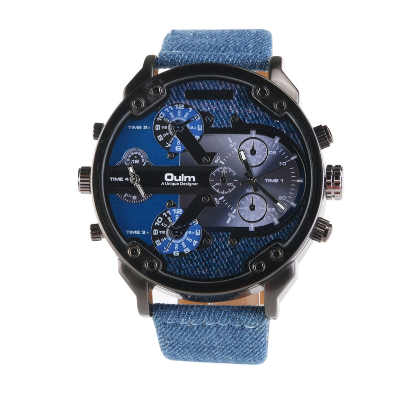 Men's Boys Big Round Dial Dual Time watch - Chill Collectives