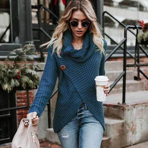 knitted Long Sleeve o neck Solid - Chill Collectives